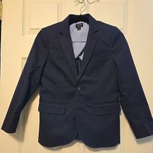 Jcrew Crew Cuts Boys Thompson Suit Coat, Size 10, Navy, EUC